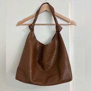 Faux Brown Leather Tote Bag/Purse